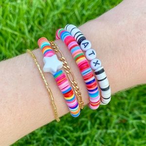 Rainbow disc bracelet